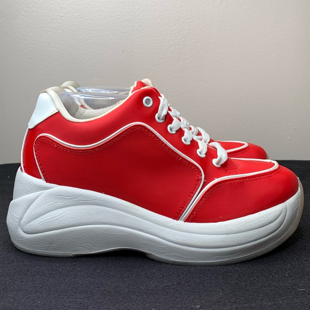 Steve Madden Red and White Sneakers